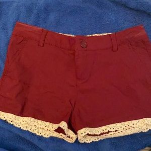 Agaci dressy maroon shorts size small